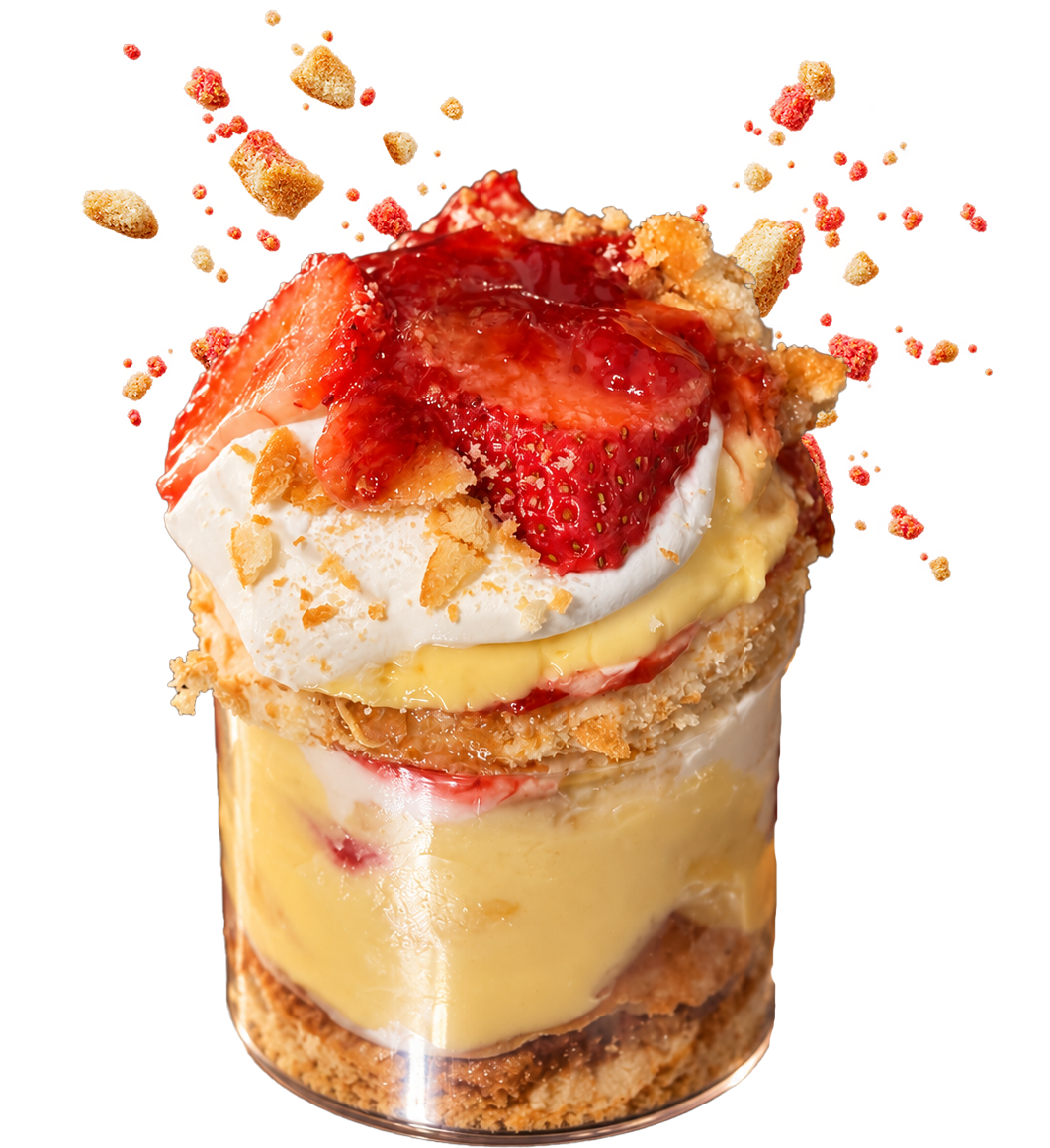 Strawberry Banana Pudding Cheesecake Jar